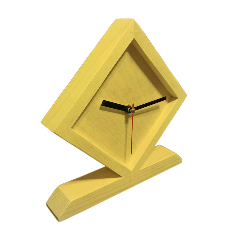 Modern Wooden Desk Clock Model Diamond