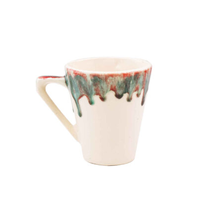 Artistic Handcrafted Pottery Mug – Drip Glaze Pattern, Kiana Model