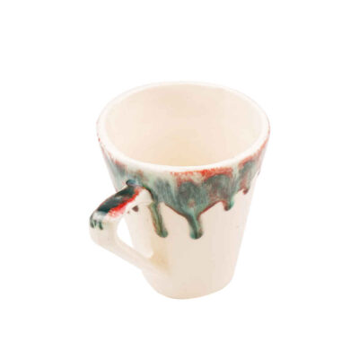 Artistic Handcrafted Pottery Mug – Drip Glaze Pattern, Kiana Model