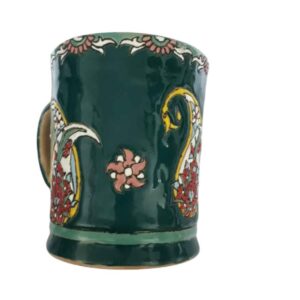 Persian Hand Painted Pottery Mug Model Paisley