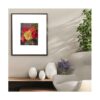 Original Painterly Art Painting - Oil on Cardboard Rose Flowers in Vase