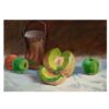 Original Realism Art Painting - Oil on Cardboard, Fruits