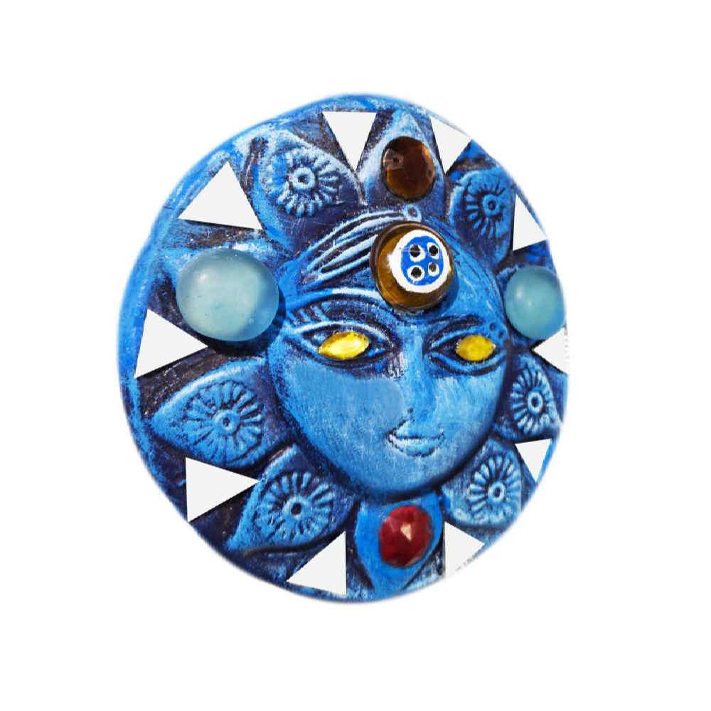 Decorative Persian Pottery Wall Hanging Amulet Model Khorshid