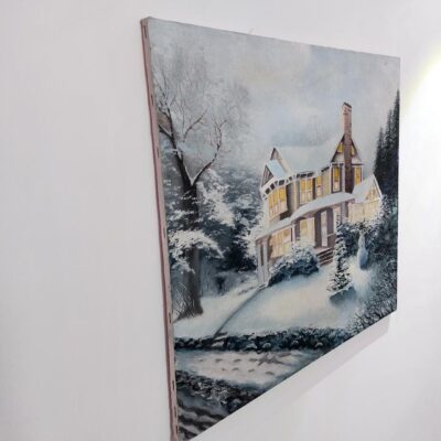 Original Realism Painting -Oil on Canvas, Winter by Ebrahim Shirian