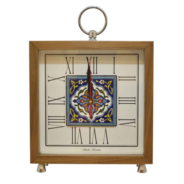Persian Style Wooden Desk Clock Model Nazanin