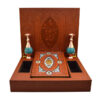 Treasured Persian Minakari Vases and Shahnameh Ferdowsi Gift Set
