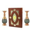 Treasured Persian Minakari Vases and Shahnameh Ferdowsi Gift Set