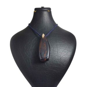 Persian Wood & Resin Necklace Model Fariba