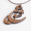 Persian Wooden Necklace Artistic Eshgh Calligraphy