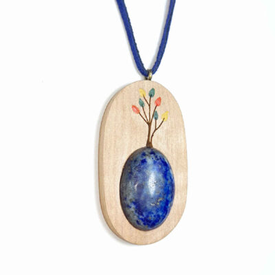 Wooden Necklace Artistic Lajward
