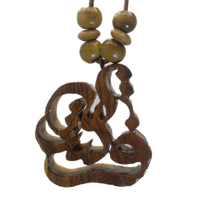 Persian Wooden Necklace Artistic Typography