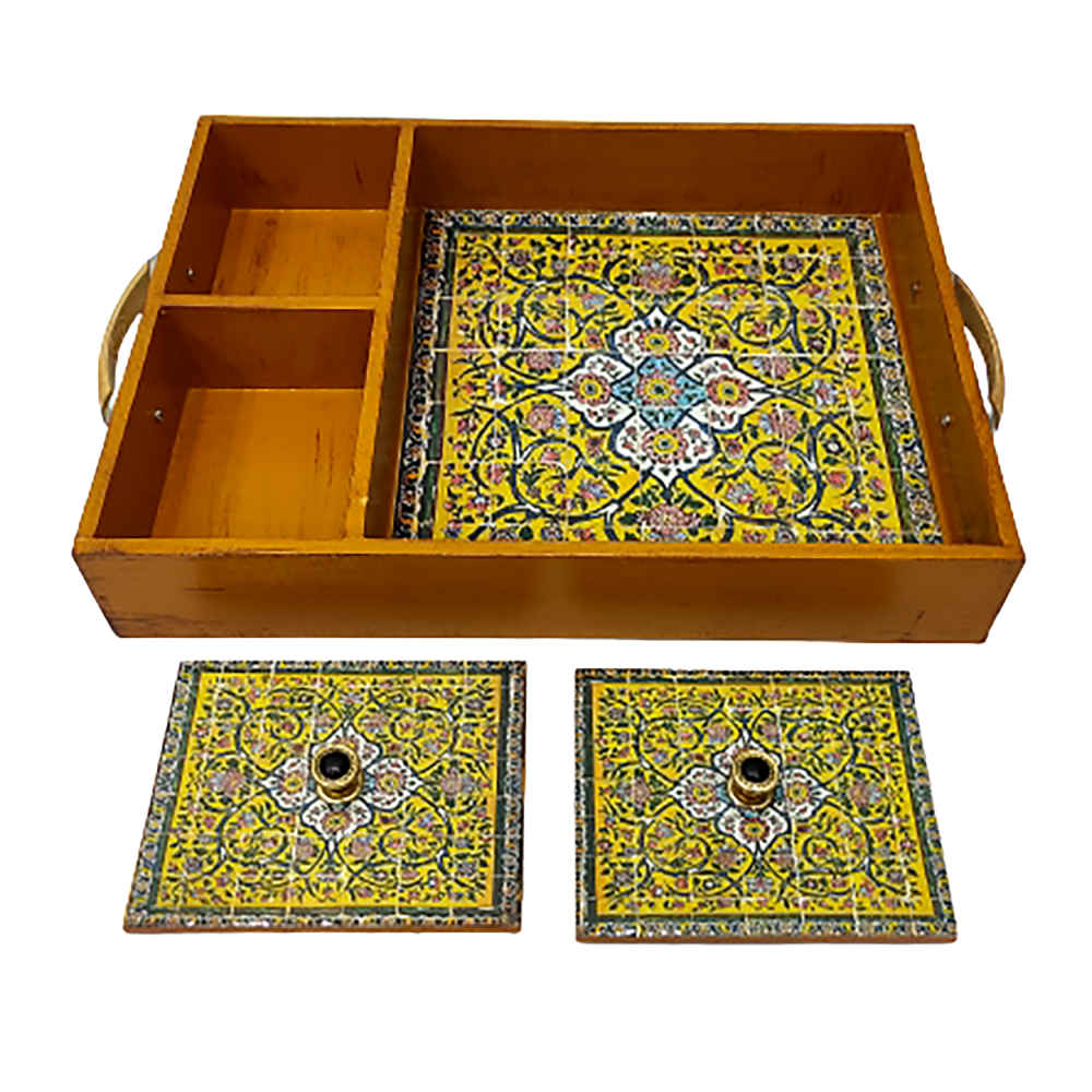 Persian Wooden Tray – Darya | Great for Serving Tea or Light Meals