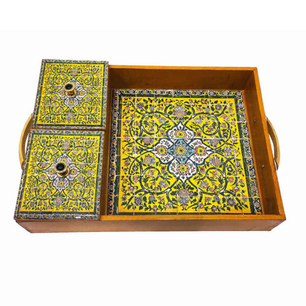 Persian Wooden Tray – Darya | Great for Serving Tea or Light Meals
