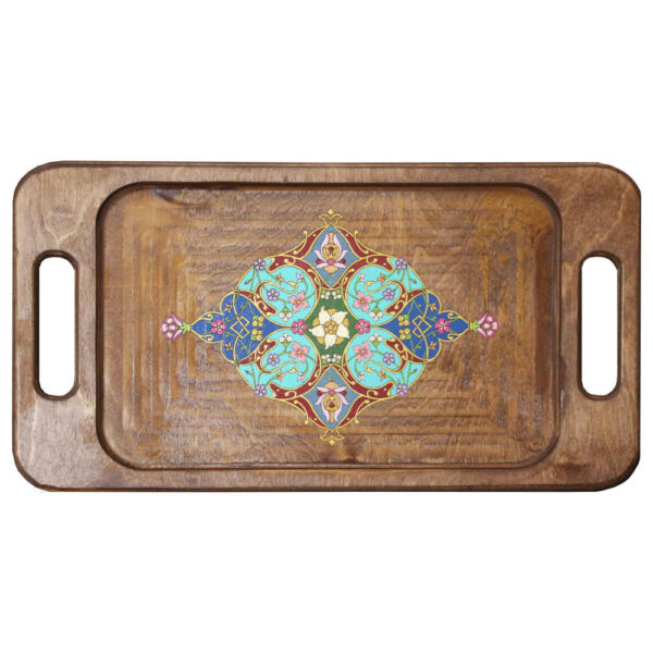 Elaheh Wooden Serving Tray – Infused with Persian Artistry