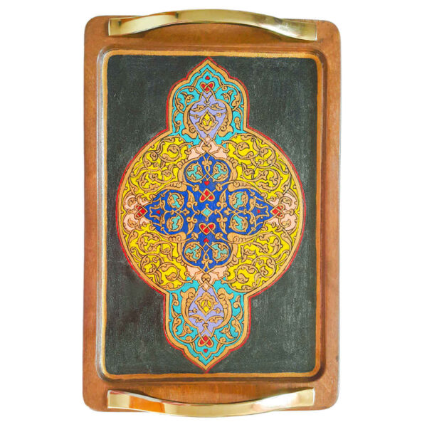 Eslimi Wooden Serving Tray – Timeless Persian Pattern for Tea & More