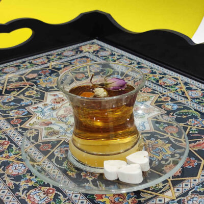 Farsh Wooden Serving Tray with Persian Motif – Elegant & Functional
