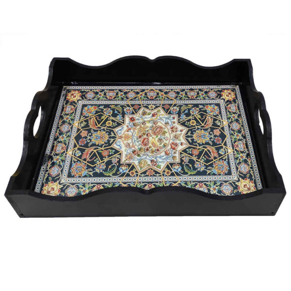 Farsh Wooden Serving Tray with Persian Motif – Elegant & Functional