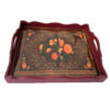 Floral Wooden Serving Tray – Persian Art Style for Serving