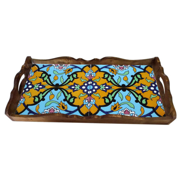 Leila Tray with Persian Design – Ideal for Snacks and Beverages