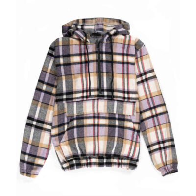 Woman’s Plaid Cotton Hoodie Model 58790