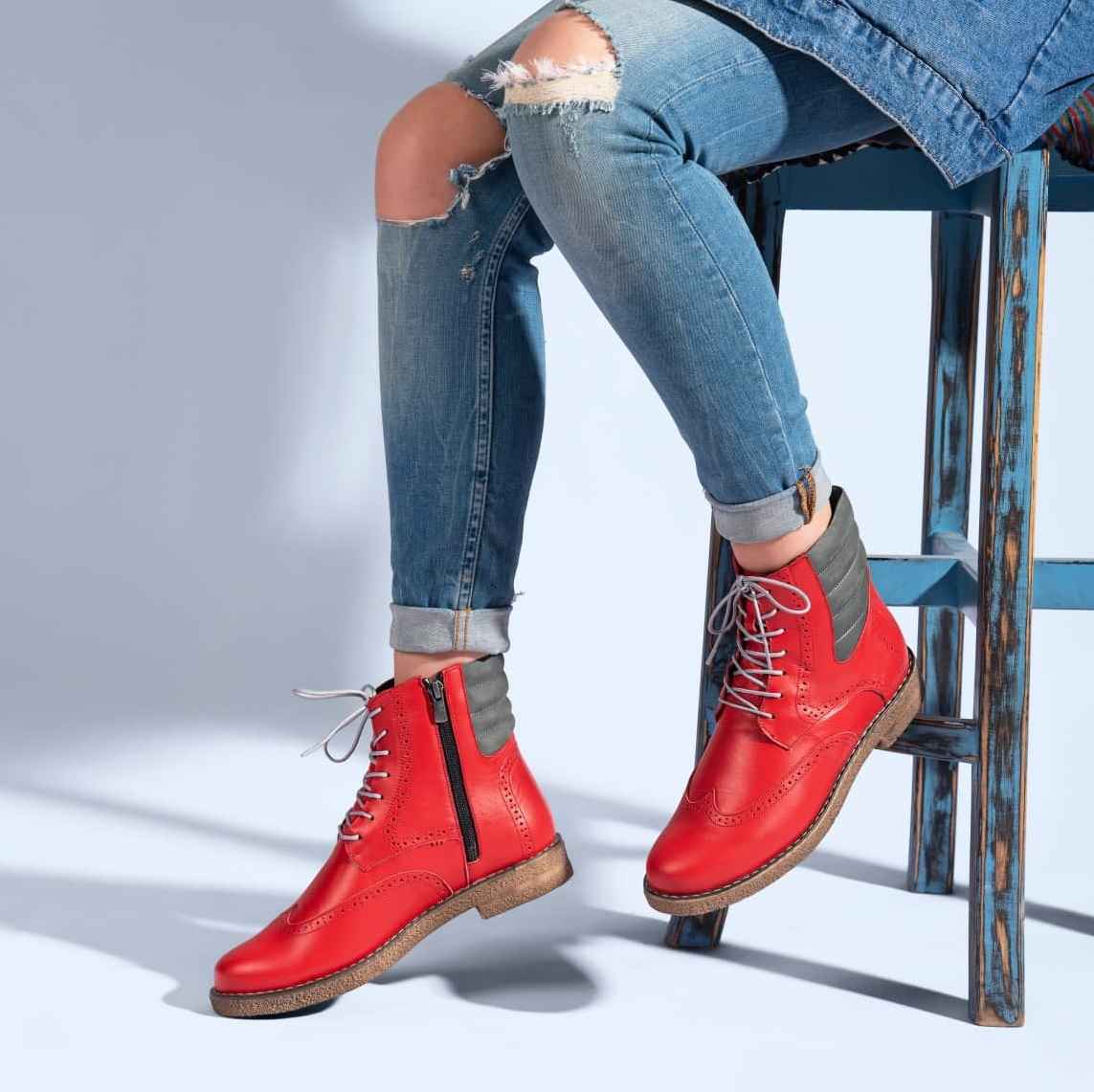 Ankle Leather Boots for Women – Model A179 - ShopiPersia