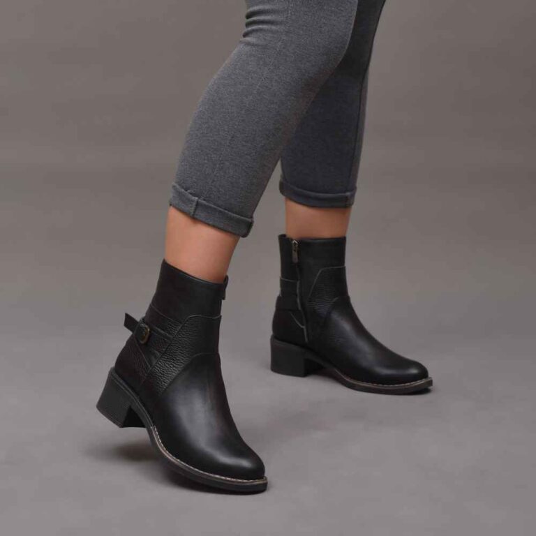 leather ankle trainers