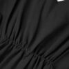 Black Jumpsuit with Side Belt for Women Tina