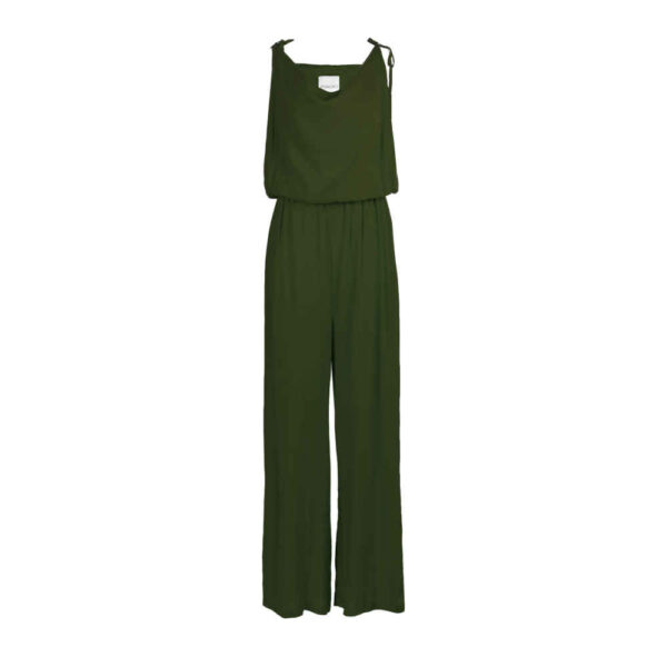 Fashion Jumpsuit Green with wide Leg for Women Dina