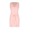 Overall Romper for Women Pink with Short Leg and Side Belt Elaheh