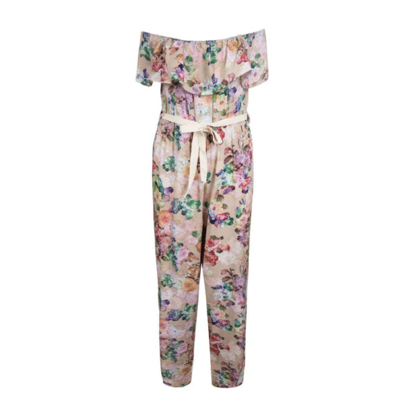 Floral Jumpsuit with Side Belt for Women Laya