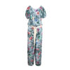 Floral Jumpsuit with Side Belt for Women Paradise