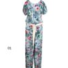 Floral Jumpsuit with Side Belt for Women Paradise
