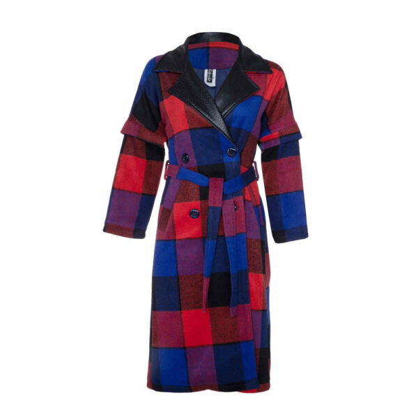 Double Breasted Cotton Overcoat for Women with Side Belt – Modern & Chic