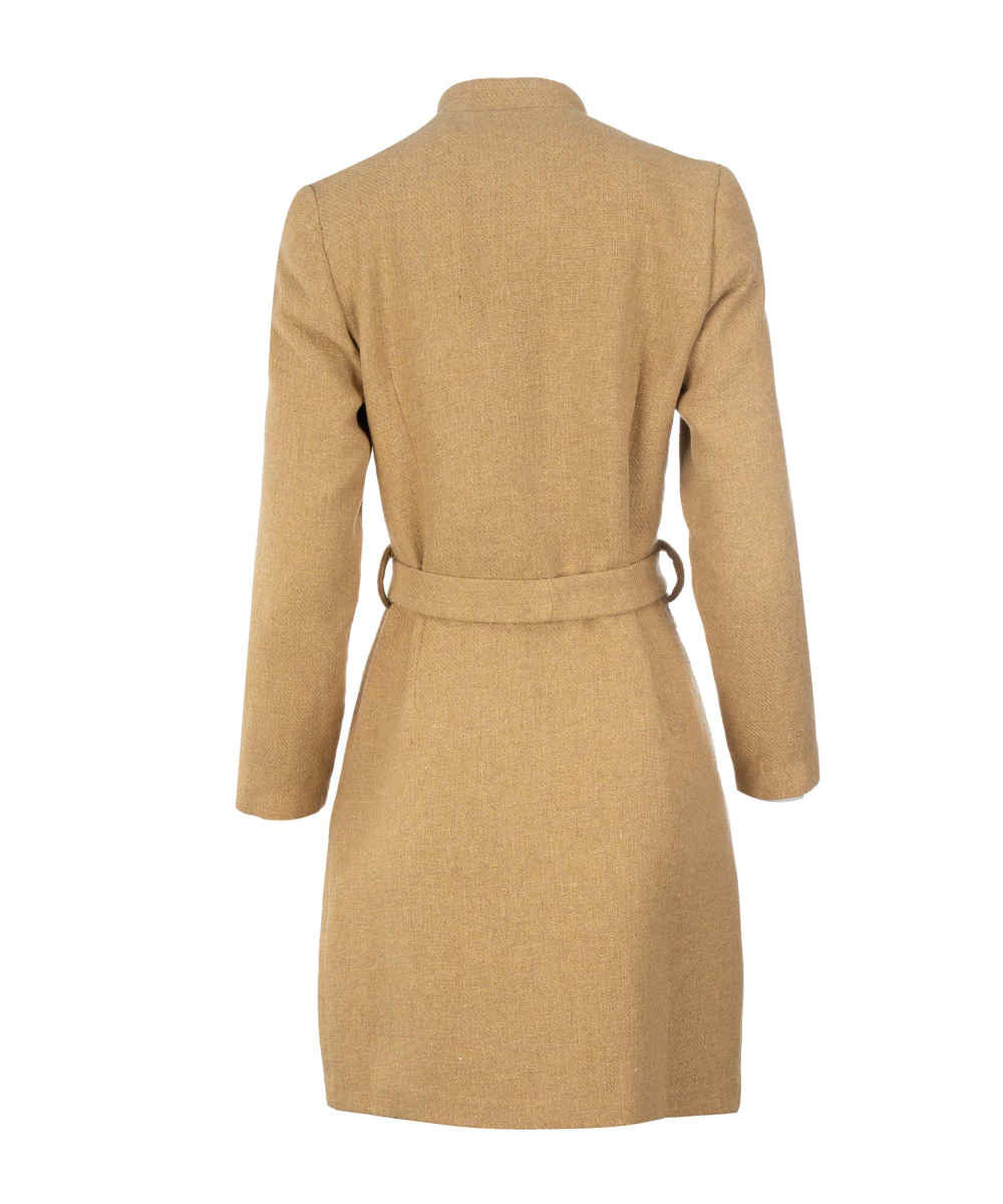 Winter Cotton Wrap Overcoat with Side Belt for Women – Functional & Fashionable