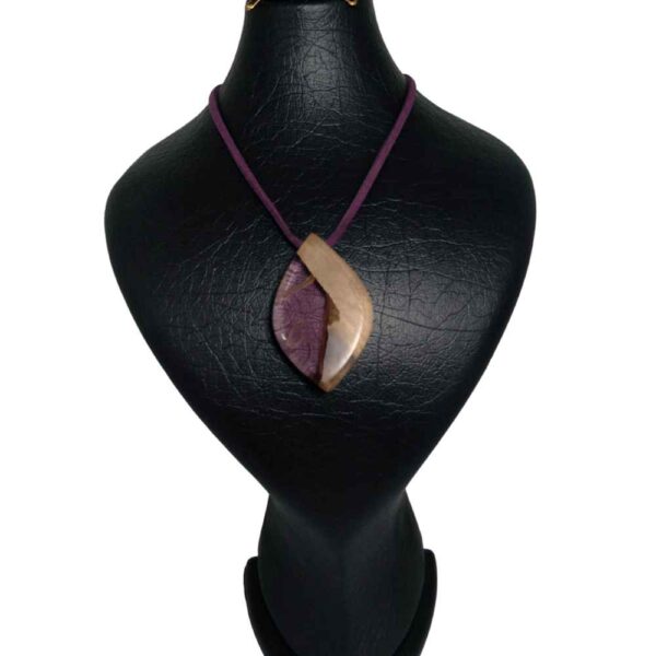 Wood & Resin Necklace Handcrafted Artistic Bold Style Koohestan