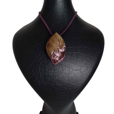 Wood & Resin Necklace Handcrafted Artistic Bold Style Mountain