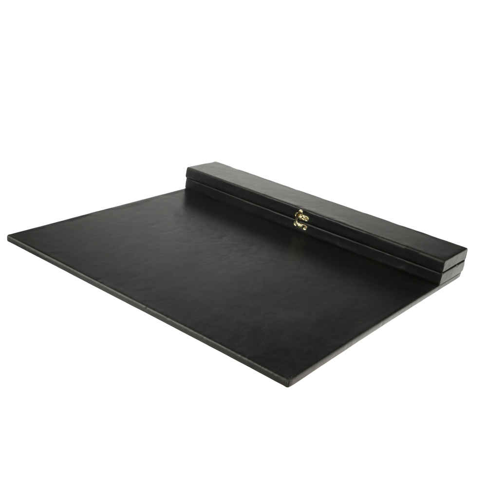 10-Piece Black Leather Office Desk Organizer Set