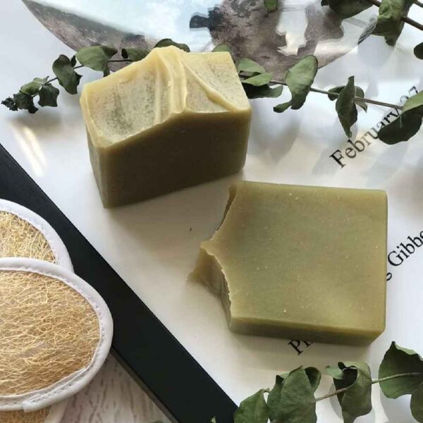 Natural Soap Bar for Normal Skin with Spirulina Powder
