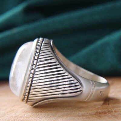 Islamic Dur-e Najaf Silver Ring For Men Ali Un Wali Ullah