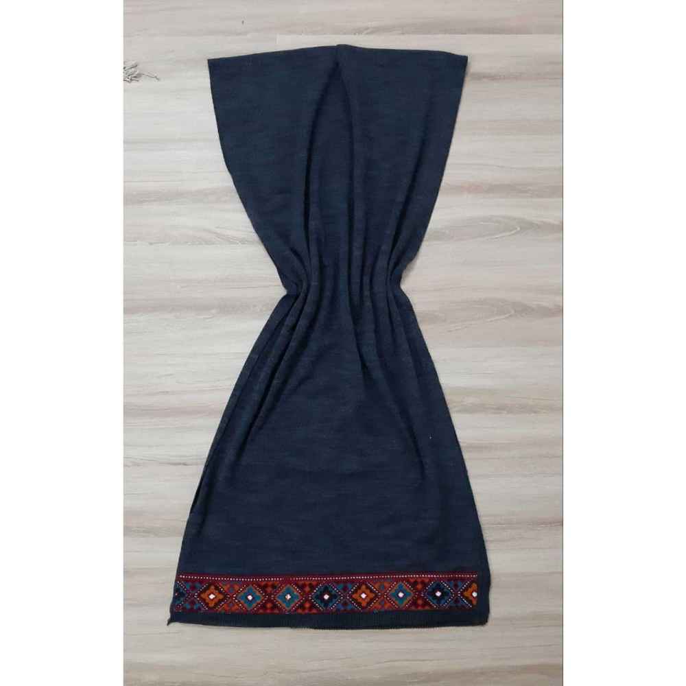 Balochi Embroidered Shawl for Women Navy Blue