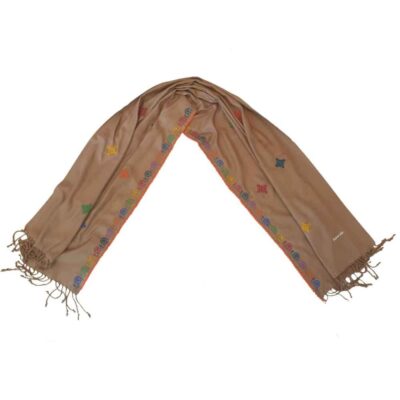 Balochi Embroidered Shawl for Women Brown