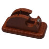 Brown Leather Office Desk Set - 10-Piece Collection