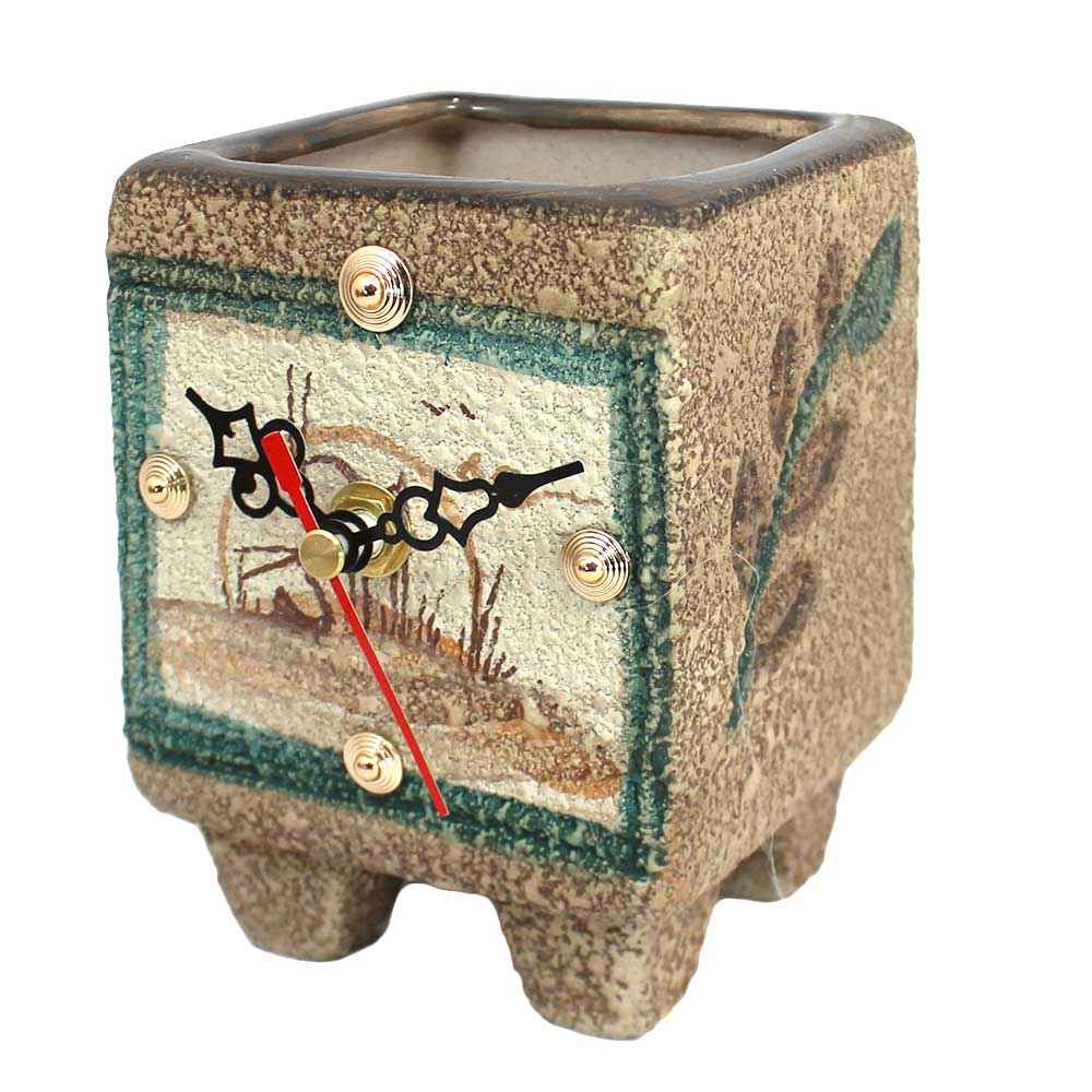 Ceramic Desk Clock Model Vase