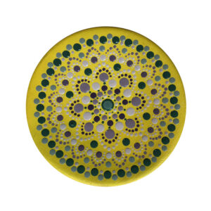 Decorative Dot Art Pottery Plate Model Cactus