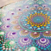 Decorative Pottery Plate Hand-Painted Dot Art Geometric