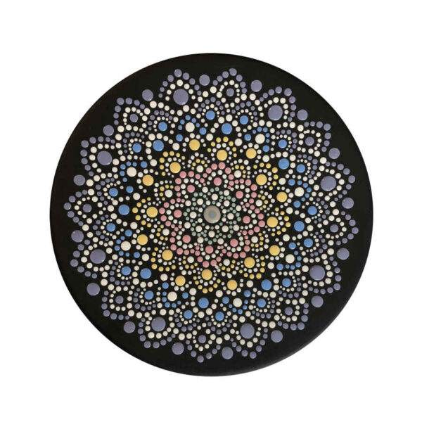 Decorative Pottery Wall Plate Hand-Painted Dot Art Raha