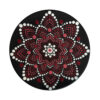 Decorative Pottery Wall Plate Hand-Painted Dot Art Sorkh
