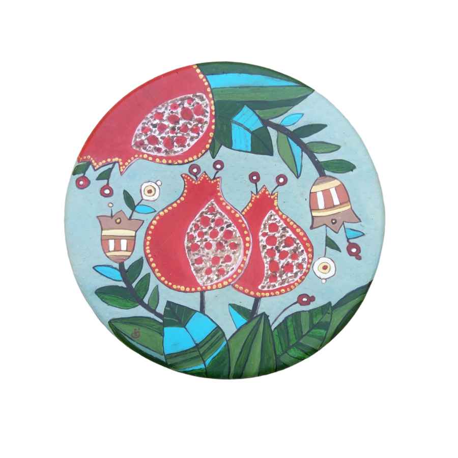 Decorative Pottery Plate Hand-Painted Yalda