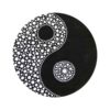 Decorative Pottery Wall Plate Hand-Painted Dot Art Yinyang