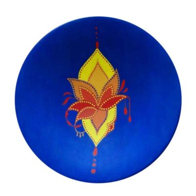 Decorative Pottery Wall Plate Hand-Painted Dot Art Zina